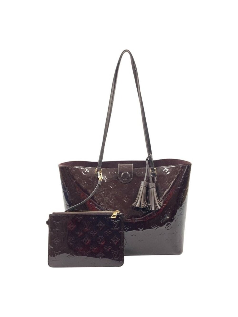 Louis Vuitton Monogram Vernis Long Beach MM Tote Purple